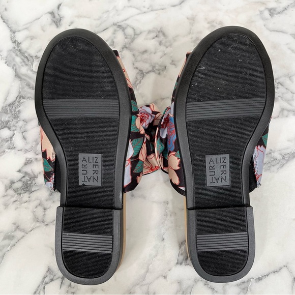 NWOB Naturalizer Women's Tea Sandal Slides Floral Bow Tie Size 5.5 - Picture 7 of 8